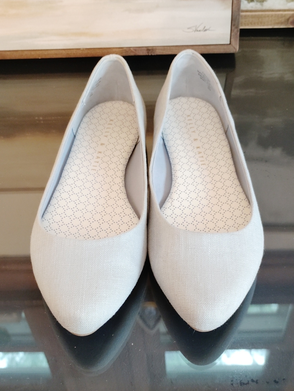Women’s Pointed Toe Ballet Flats in Light Blue